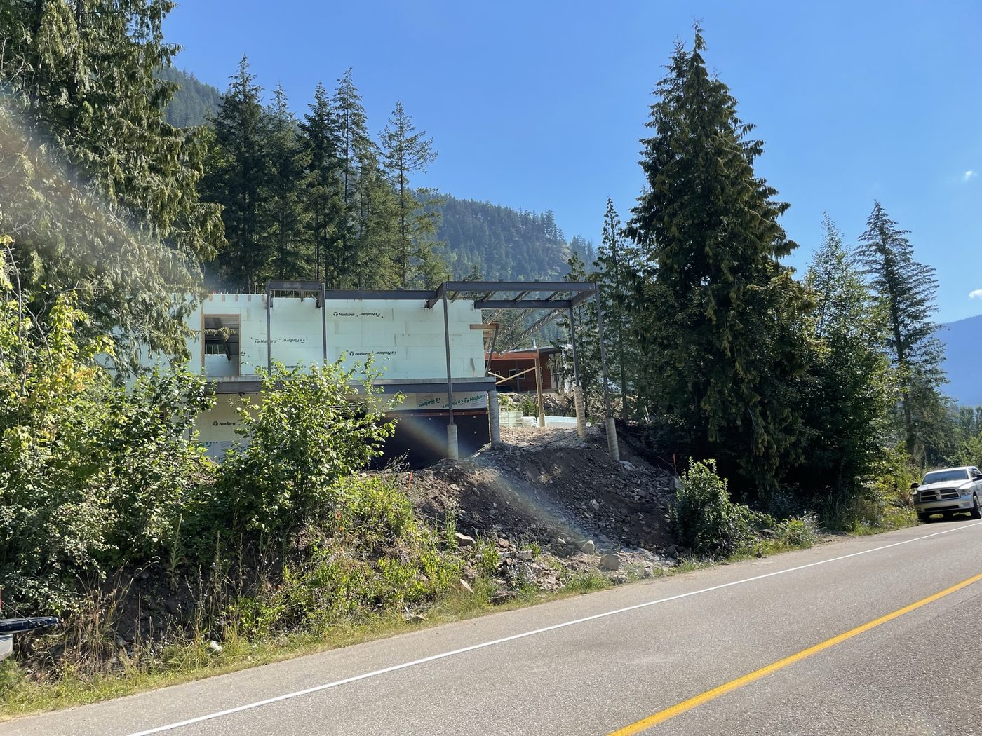 Completed custom residence with landscaping