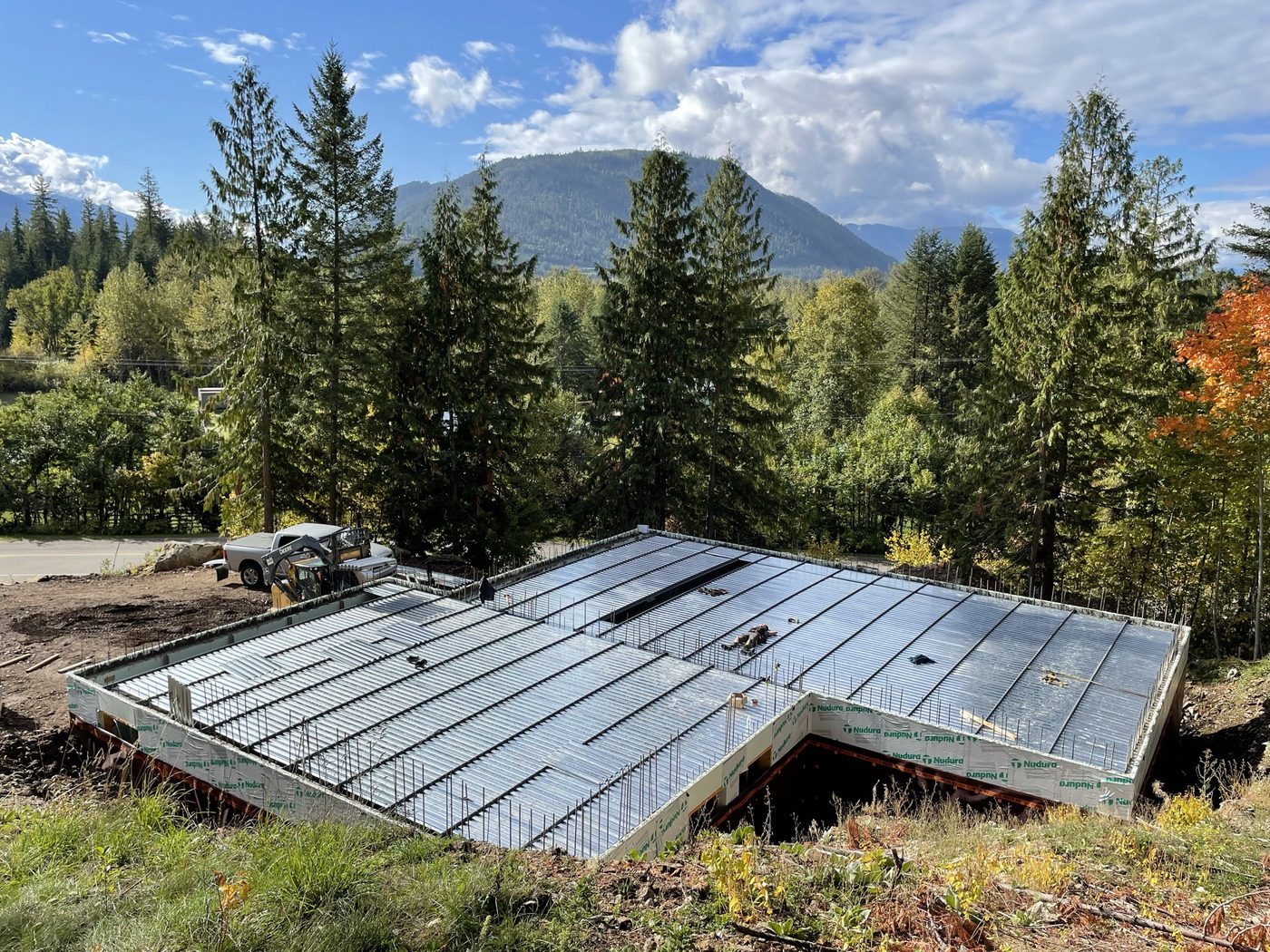 Foundation and rebar work on a Sicamous custom home site